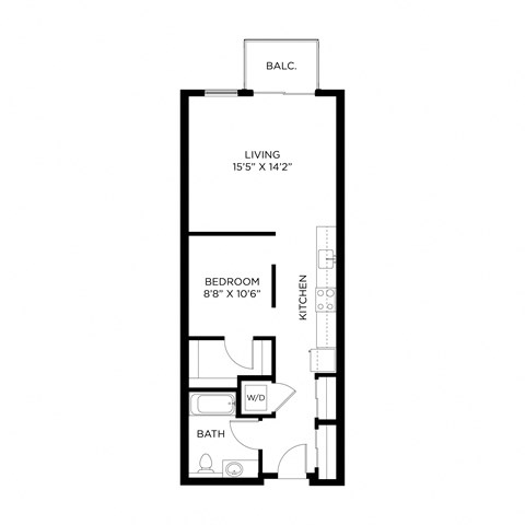 Artix Apartments B4 2D Floor Plan